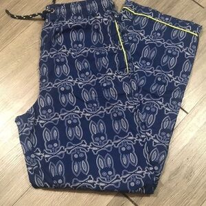 Psycho Bunny by Robert Godley Blue All Over Print Cotton Woven Pajama Pants